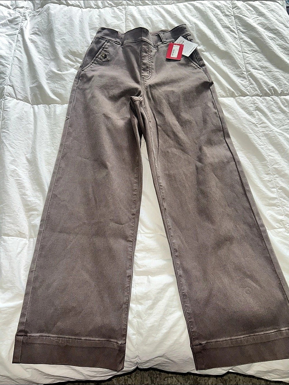 Spanx The Perfect Pant Wide Leg Pants in Brown